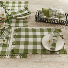 Load image into Gallery viewer, 157-113-01SG Wicklow Check Placemat Sage