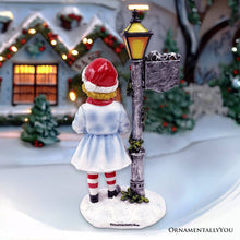 Load image into Gallery viewer, 17-1015 Victorian Style Christmas Girl and Street Lamp Tabletop