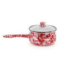 Load image into Gallery viewer, 160-19 Golden Rabbit Enamelware Swirl Sauce Pan
