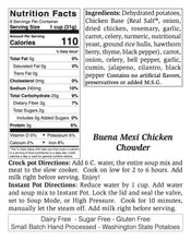 Load image into Gallery viewer, 46 Large Buena Mexi Chicken Chowder Soup Mix