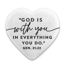 Load image into Gallery viewer, 209-22 LCP Scripture Stone Heart God with You 2.25In
