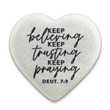 209-3 LCP Scripture Stone Hope Hearts Believing - Heart Stone