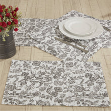 Load image into Gallery viewer, 702-9127 Gray Gables Floral Placemat 18Lx12W