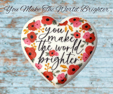 Load image into Gallery viewer, 209-54014 LCP-Kindness Heart Stone Floral You Make The World