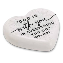 Load image into Gallery viewer, 209-22 LCP Scripture Stone Heart God with You 2.25In