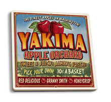 Load image into Gallery viewer, 51-535 Ceramic Coaster Yakima, Washington, Apple Orchard