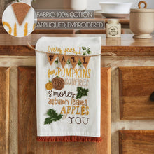Load image into Gallery viewer, 702-7 Fall Pumpkin Tea Towel 19x28