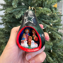 Load image into Gallery viewer, 151-13 Gourd Nativity Christmas Ornament