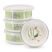 Load image into Gallery viewer, 160-60M Golden Rabbit Enamelware Polka Dot Peter Child Bowls