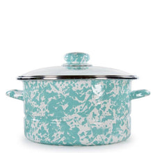Load image into Gallery viewer, 160-72 Golden Rabbit Enamelware Swirl 6 qt Stock Pot