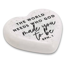 Load image into Gallery viewer, 209-24 LCP ScriptureStone Heart Who God Made You - Heart Stone