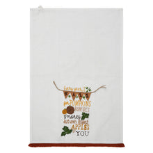 Load image into Gallery viewer, 702-7 Fall Pumpkin Tea Towel 19x28