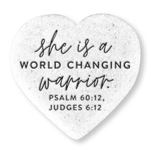 Load image into Gallery viewer, 209-25 LCP Tabletop Heart Stone She Is A Warrior - Heart Stone