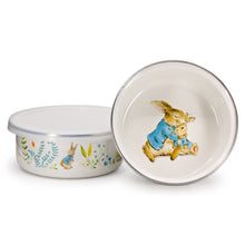 Load image into Gallery viewer, 160-60L Golden Rabbit Enamelware Spring Leaves Child Bowls