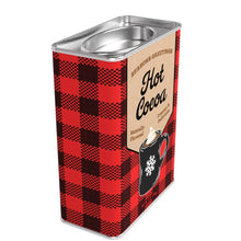 Load image into Gallery viewer, 201-81538715 Season's Greetings Red Plaid Chocolate Hot Cocoa (8oz Tins)