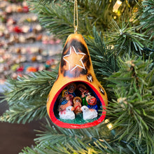 Load image into Gallery viewer, 151-13 Gourd Nativity Christmas Ornament