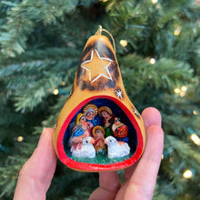 Load image into Gallery viewer, 151-13 Gourd Nativity Christmas Ornament