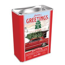 Load image into Gallery viewer, 201-8171058715 Season’s Greetings Red Car Double Chocolate Cocoa (8oz Tins)
