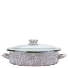 Load image into Gallery viewer, 160-80CB Golden Rabbit Enamelware Swirl Lg Saute Pan