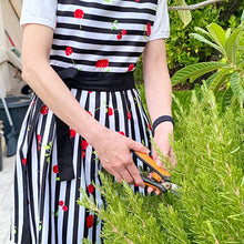 Load image into Gallery viewer, 45-1 Wrapables Cherries and Stripes Flirty Apron