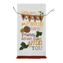 Load image into Gallery viewer, 702-7 Fall Pumpkin Tea Towel 19x28