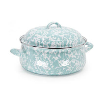 Load image into Gallery viewer, 160-31 Golden Rabbit Enamelware Swirl Dutch Oven
