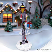 Load image into Gallery viewer, 17-1015 Victorian Style Christmas Girl and Street Lamp Tabletop
