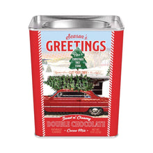 Load image into Gallery viewer, 201-8171058715 Season’s Greetings Red Car Double Chocolate Cocoa (8oz Tins)
