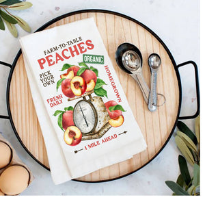 36-14   Modern Farmhouse Fresh Peaches Tea Towel