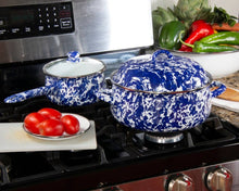 Load image into Gallery viewer, 160-31 Golden Rabbit Enamelware Swirl Dutch Oven

