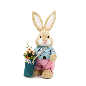 270-6698 Rabbit Boy in Pink and Blue Costume Easter Decoration