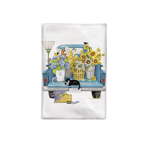 21-13 Flower Truck Bagged Towel