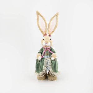 270-6695 Rabbit Girl in Green Dress Easter Decoration