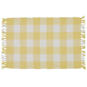 157-113-01Y Wicklow Check Yellow Yarn Placemat