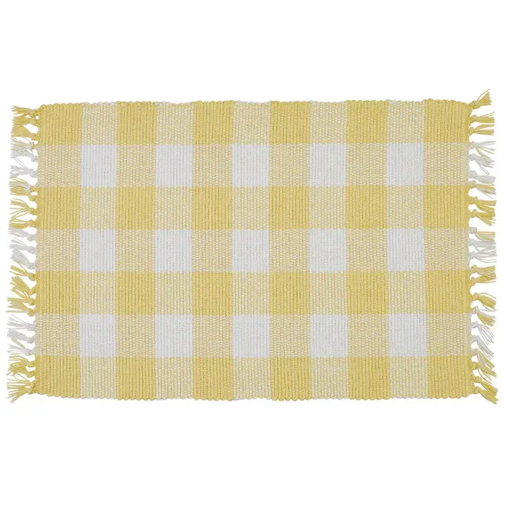 157-113-01Y Wicklow Check Yellow Yarn Placemat