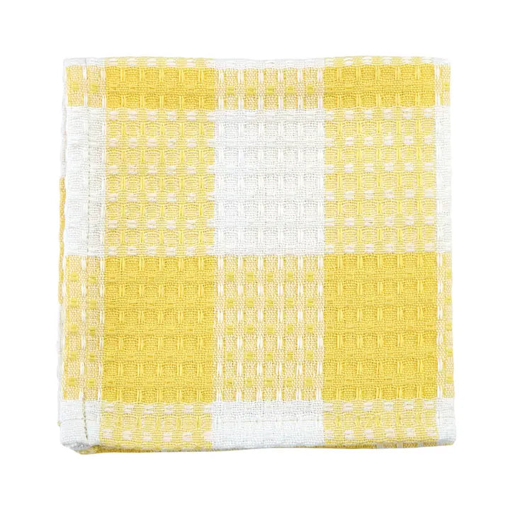 157-113-180Y Wicklow Check Yellow Dishcloth