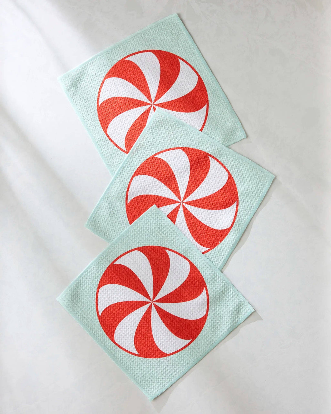 53-5169  Peppermint Swirl Dishcloth Set