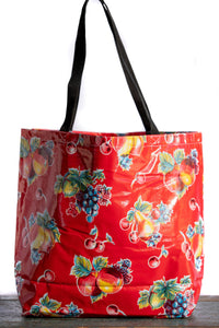202-2 Red Pears and Apples Large Tote