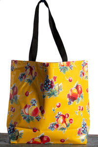 202-1 Yellow Pear and Apples Large Tote