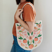 Load image into Gallery viewer, 366-3 Peach Blossom Canvas Tote Bag
