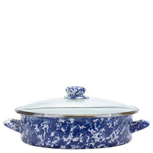 Load image into Gallery viewer, 160-80CB Golden Rabbit Enamelware Swirl Lg Saute Pan
