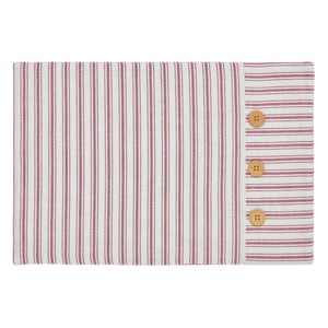 702-2325 Timeless Ticking Red Placemat  18Lx12W