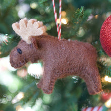 Load image into Gallery viewer, 151-12   Moose Felt Wool Christmas Ornament
