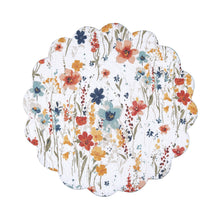 Load image into Gallery viewer, 31-3442 Sheila Watercolor Wildflower Floral Round Placemat
