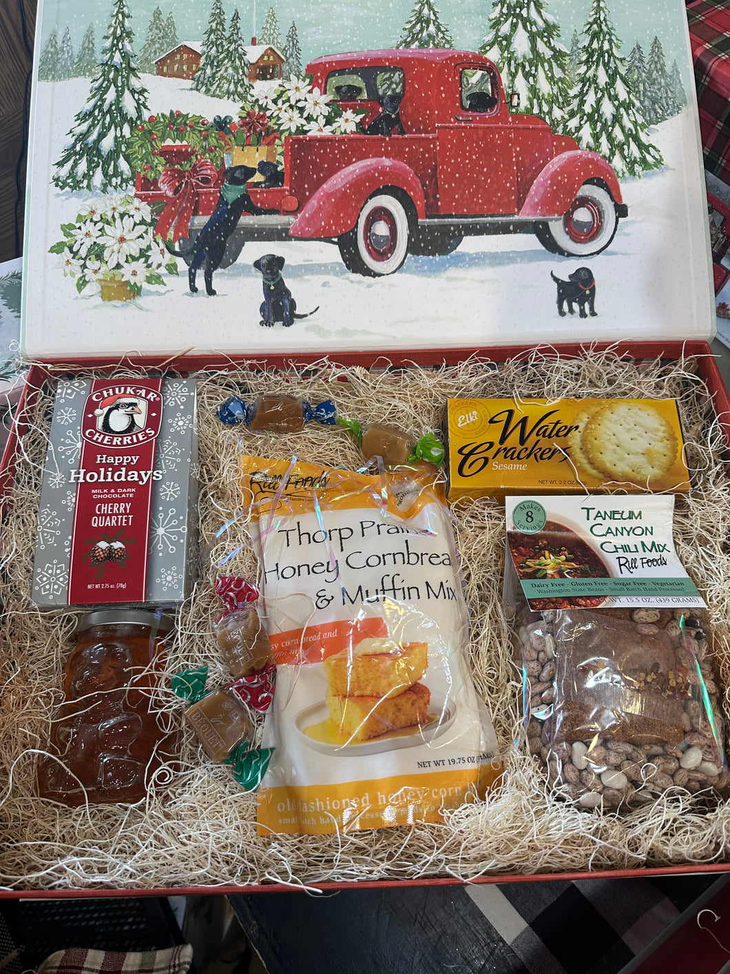 24-18 Chili Flip Top Red Truck Gift Box