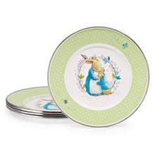 Load image into Gallery viewer, 160-PM11 Golden Rabbit Enamelware  Polka Dot Peter Child Plates
