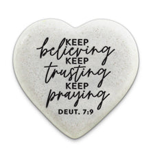Load image into Gallery viewer, 209-3 LCP Scripture Stone Hope Hearts Believing - Heart Stone
