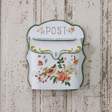 Load image into Gallery viewer, 23-2516 Metal Post Box With Flowers And Birds (PC)
