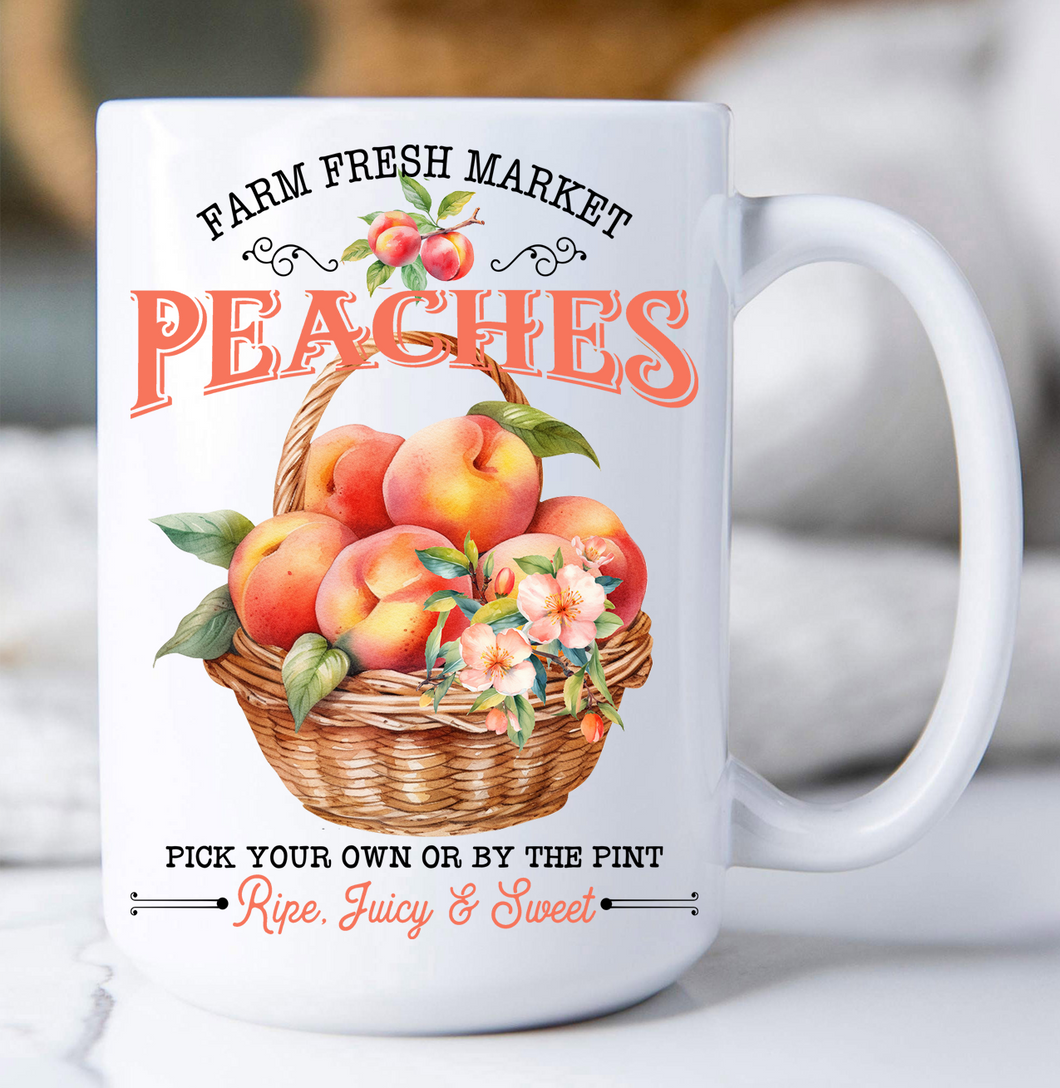 36-1262 Farm Fresh Peaches Blossoms  Coffee Mug