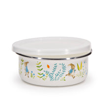 Load image into Gallery viewer, 160-60L Golden Rabbit Enamelware Spring Leaves Child Bowls
